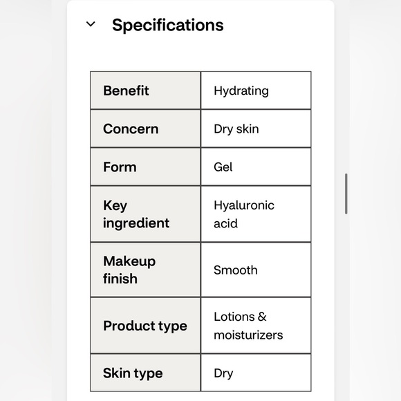 NWT Hyaluronic Acid Water Gel Moisturizer, 1.7 OZ - Picture 16 of 16